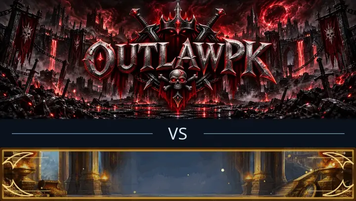 OutlawPK versus Oakhaven original server banners, with Oakhaven’s animation preserved